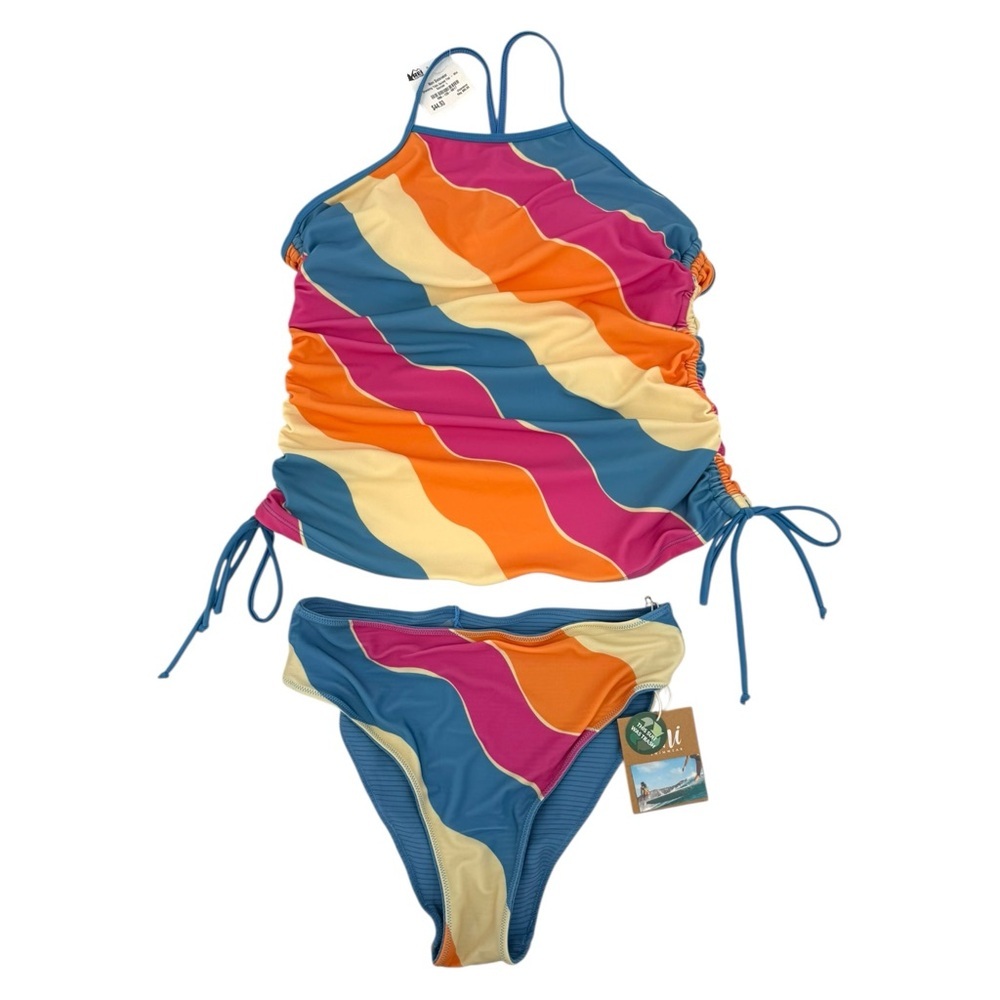 Colorwave High-Neck Tankini Top and Bottom - Multicolor - Picture 2 of 13